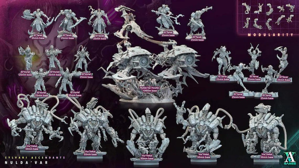 3D Printed Archvillain Games Sylvari Ascendants - Nulda Var El Voriel 28 32mm D&D