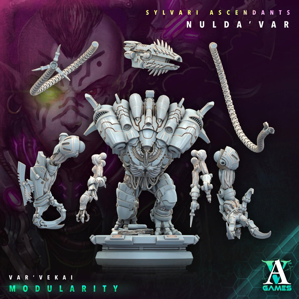 3D Printed Archvillain Games Sylvari Ascendants - Nulda Var Vor Vekai 28 32mm D&D