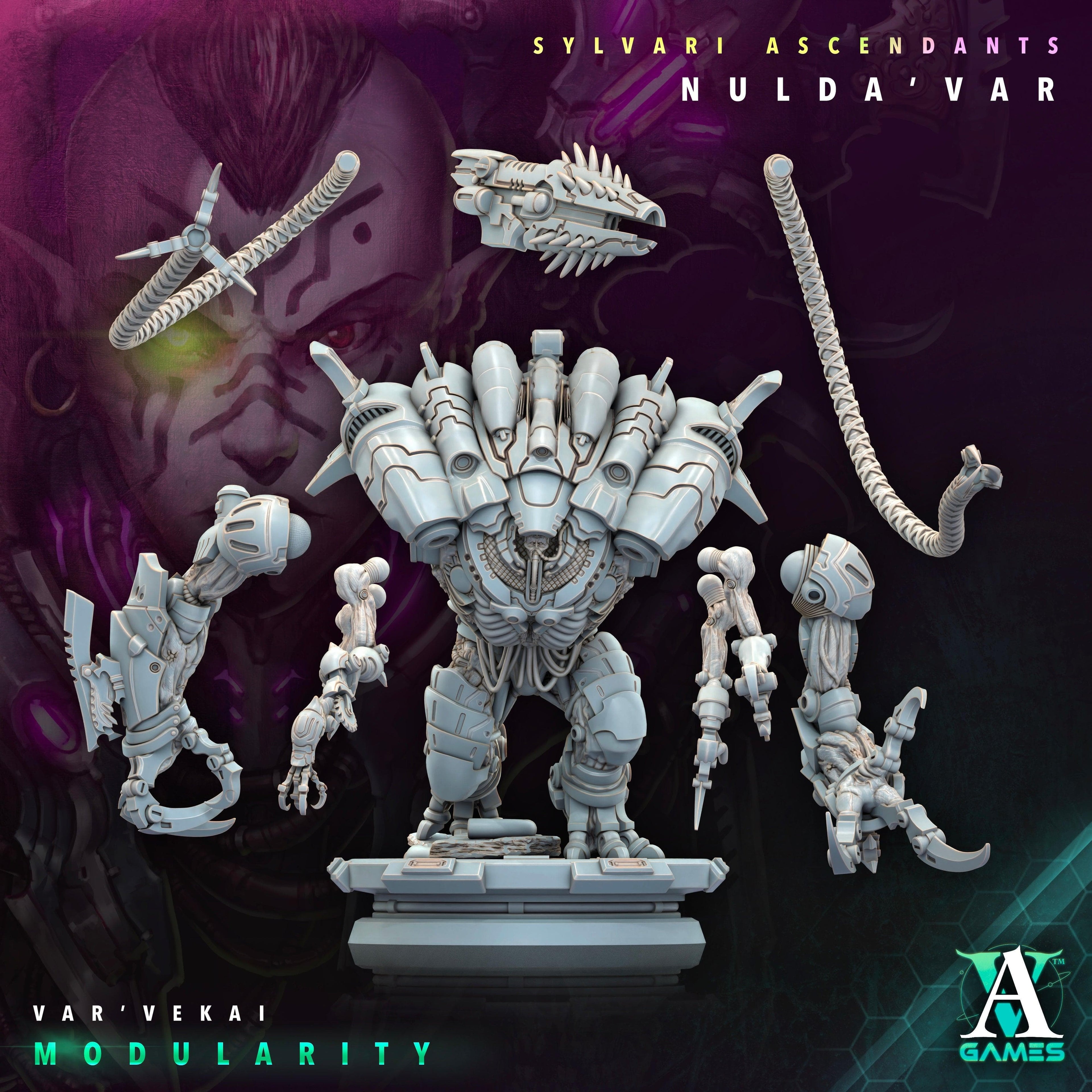 3D Printed Archvillain Games Sylvari Ascendants - Nulda Var Vor Vekai 28 32mm D&D