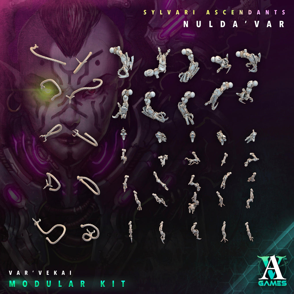 3D Printed Archvillain Games Sylvari Ascendants - Nulda Var Vor Vekai 28 32mm D&D