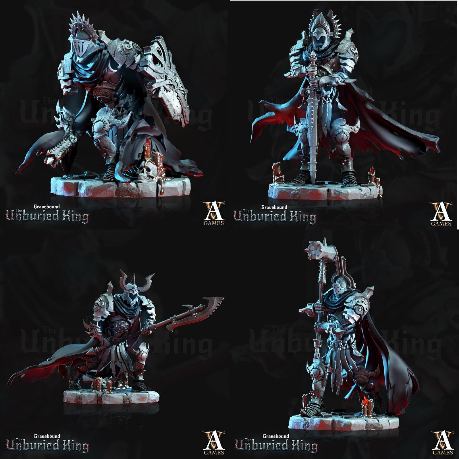 3D Printed Archvillain Games Tenebris Vessels - Gravebound The Unburied King 28 32mm D&D