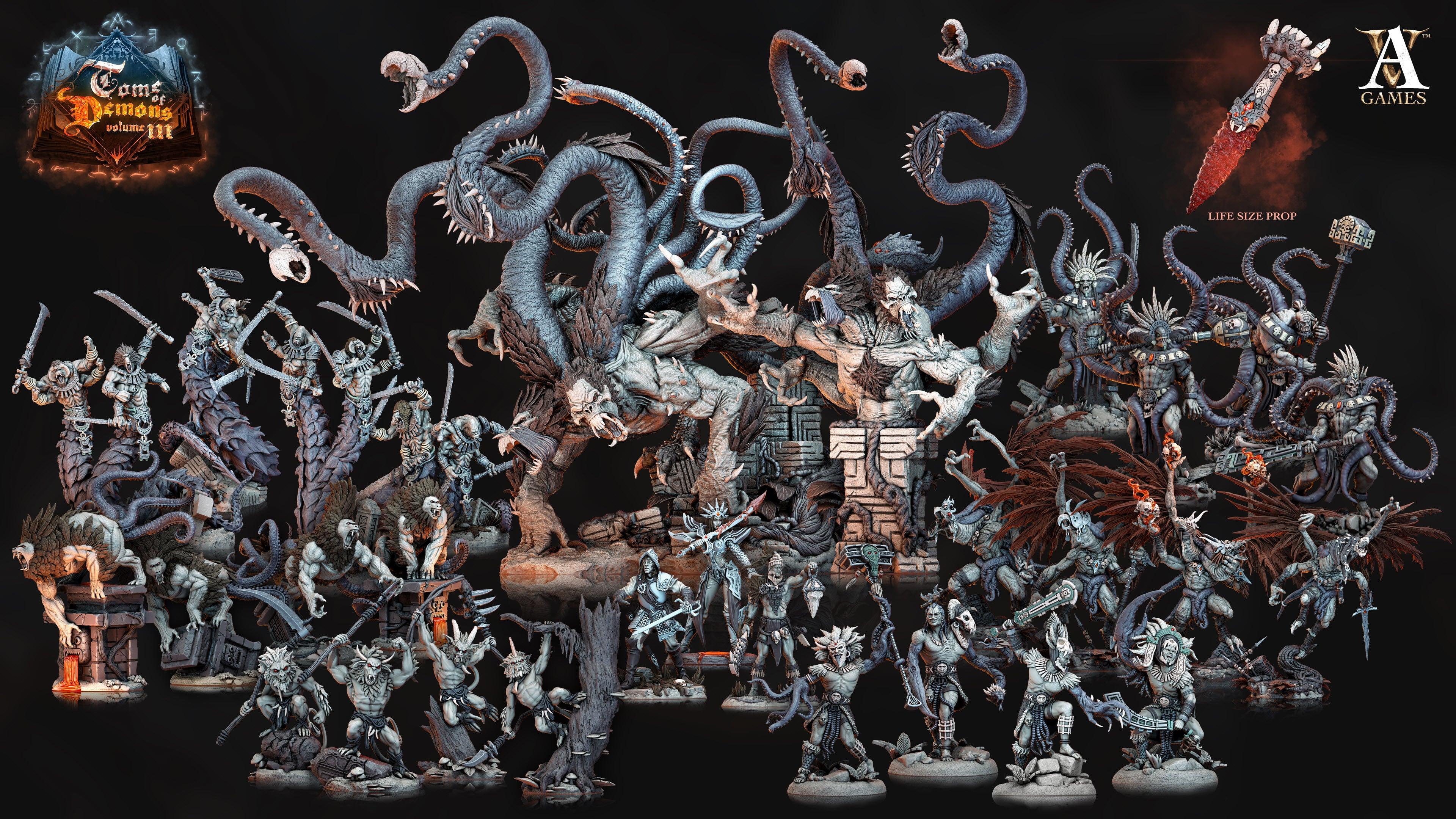 3D Printed Archvillain Games Teraton Shumba Tome of Demons 28 32mm D&D