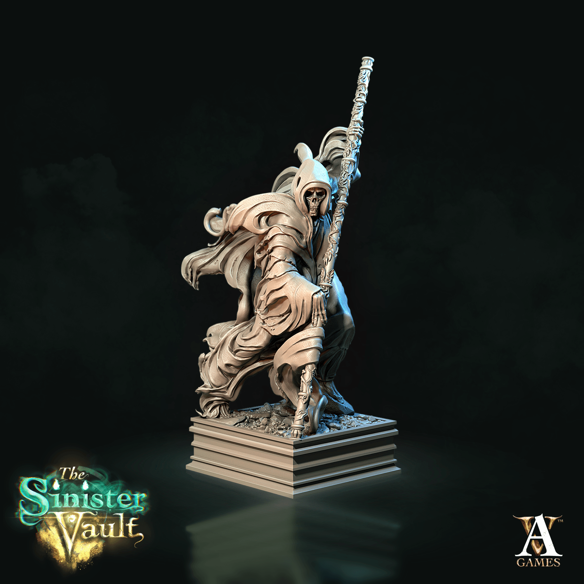 3D Printed Archvillain Games The Archvillain Statue The Sinister Vault 28 32mm D&D
