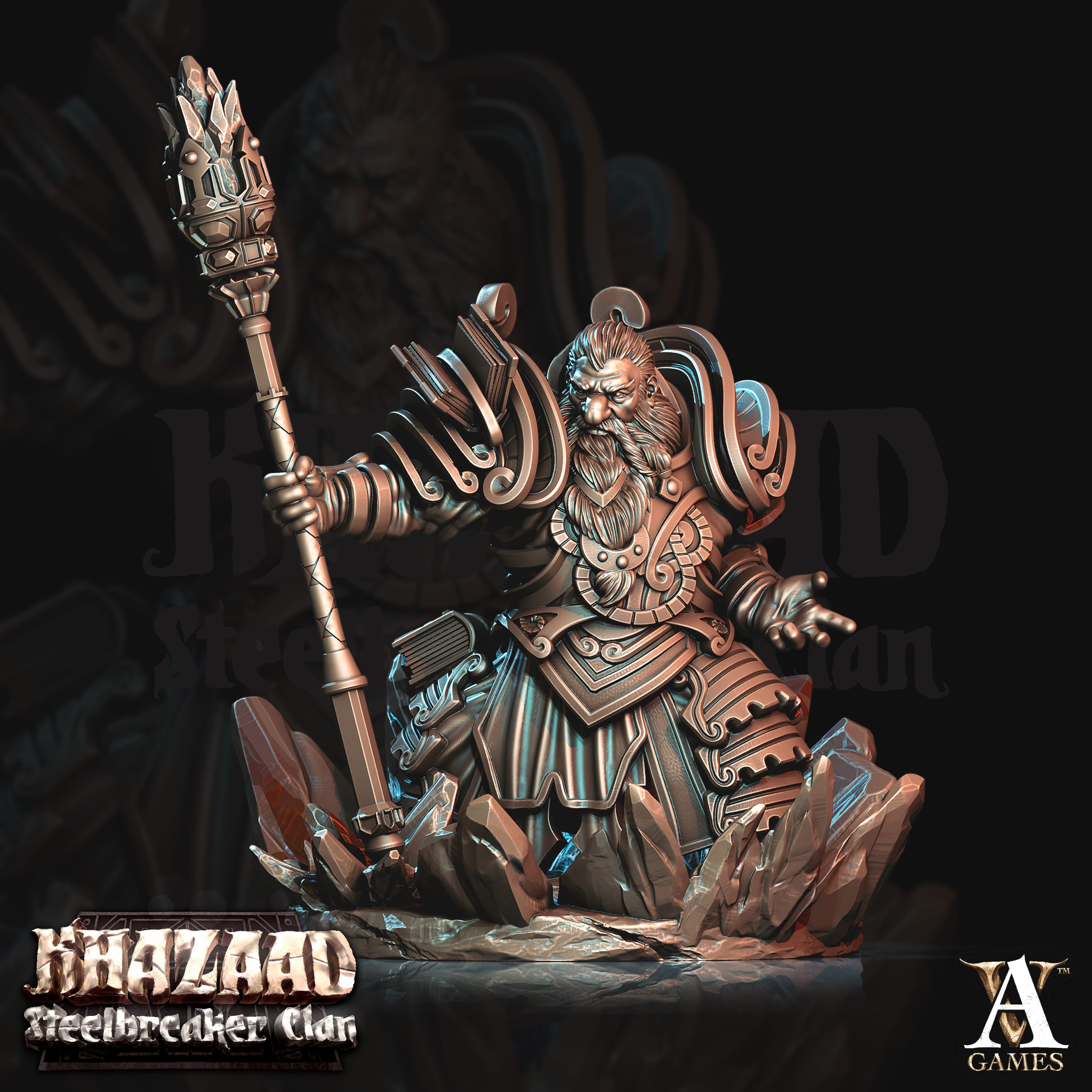 3D Printed Archvillain Games The Embergut Giantbane Brothers Magma Lords 28 32mm D&D