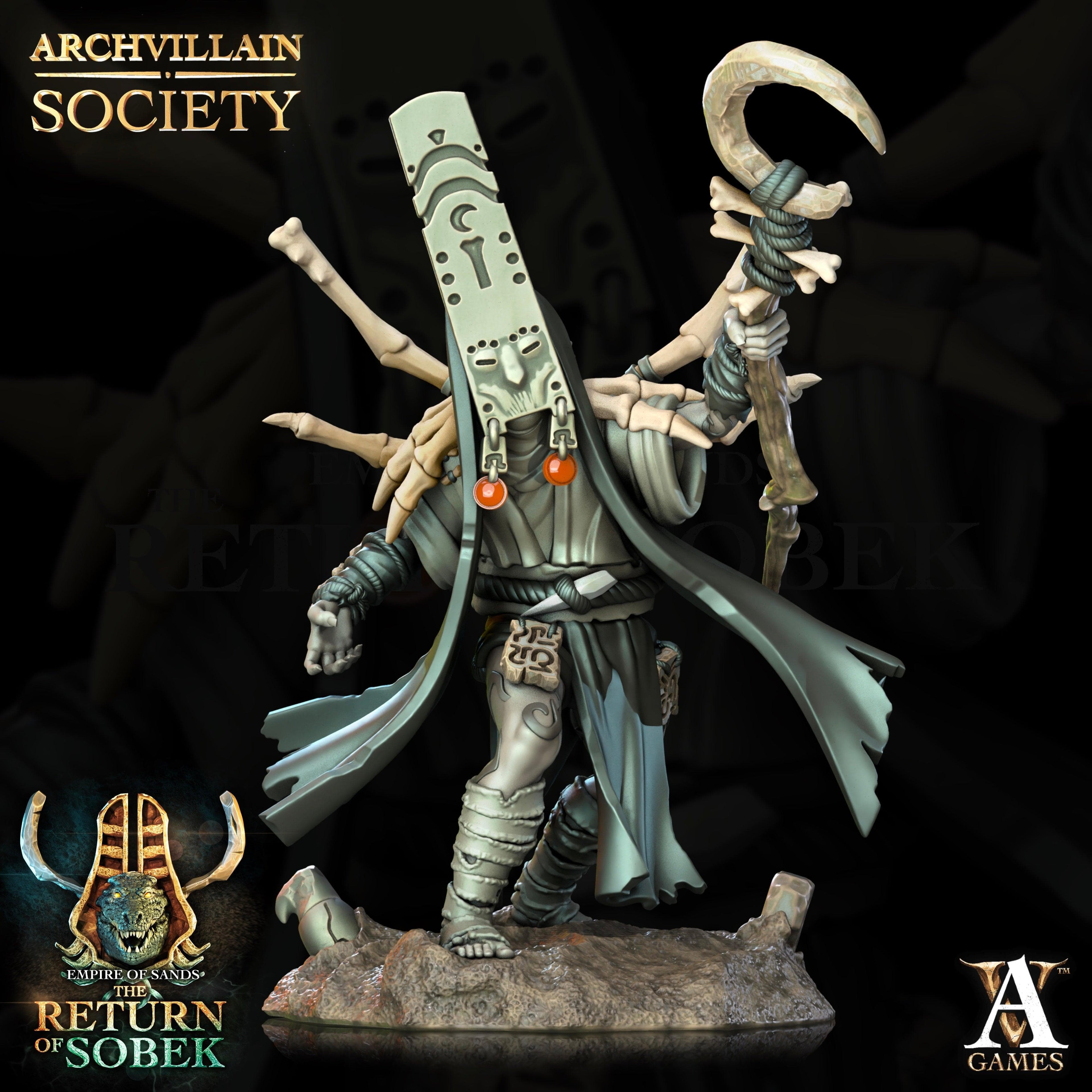 3D Printed Archvillain Games Tjaty - Shaman of the Black River Society Vol. XXIV  28 32mm D&D
