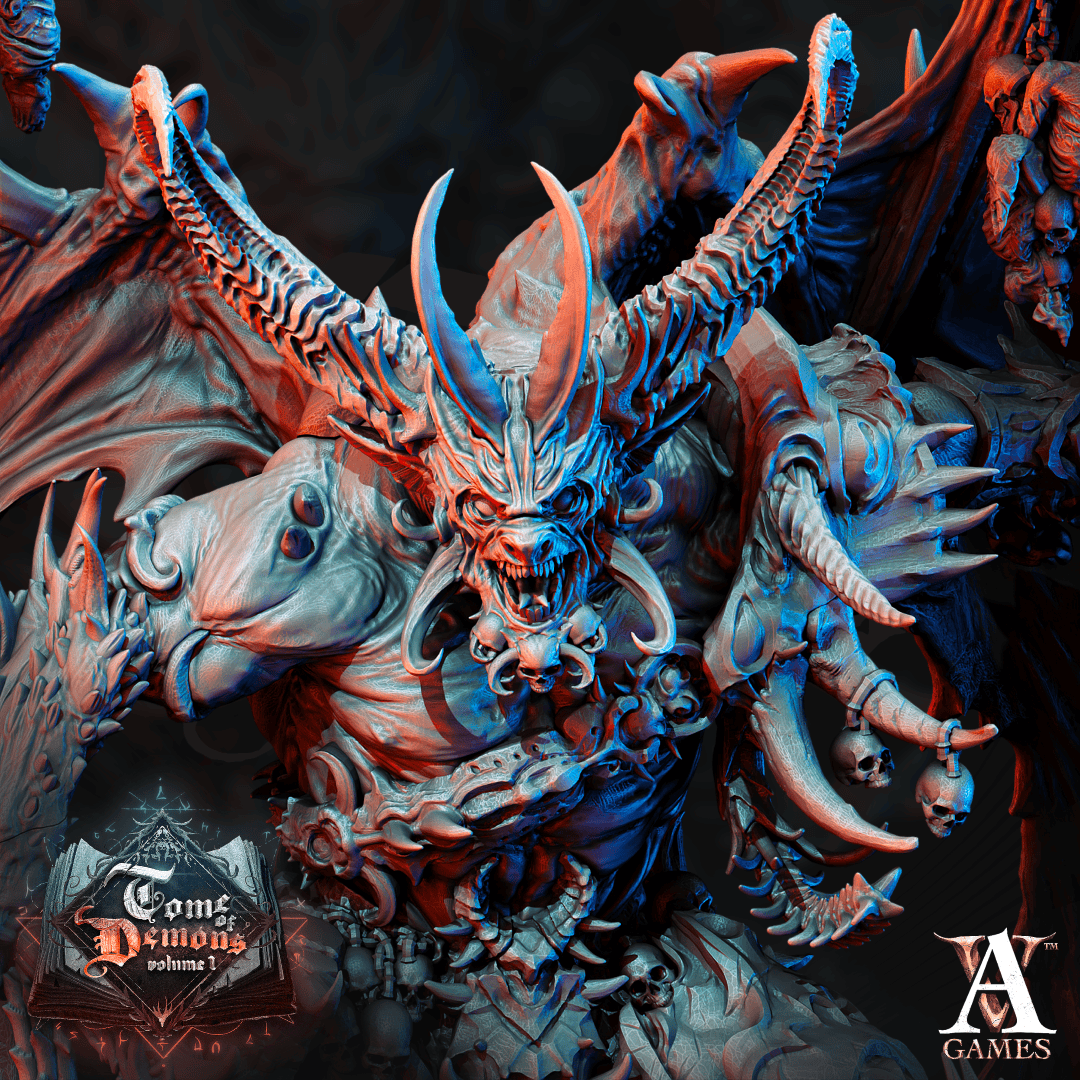3D Printed Archvillain Games Tome of Demons Vol. 1 - Armaros Chaos Incarnate 28mm 32mm D&D
