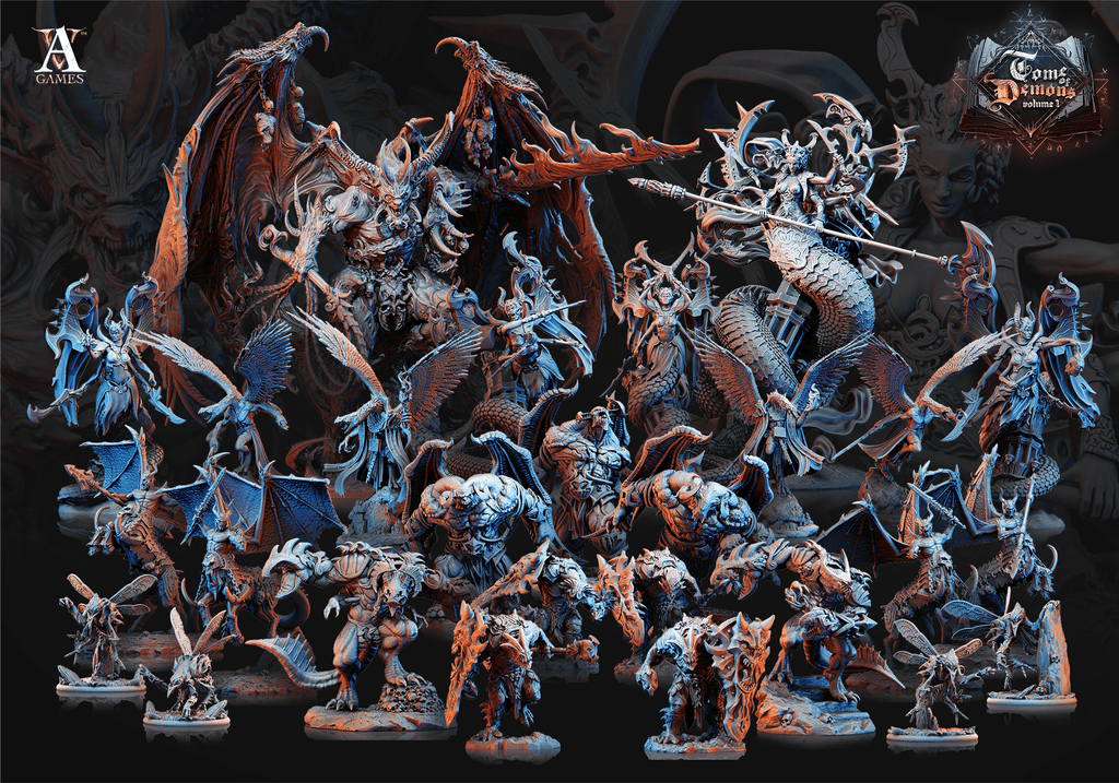 3D Printed Archvillain Games Tome of Demons Vol. 1 - Kabeiroth 28mm 32mm D&D