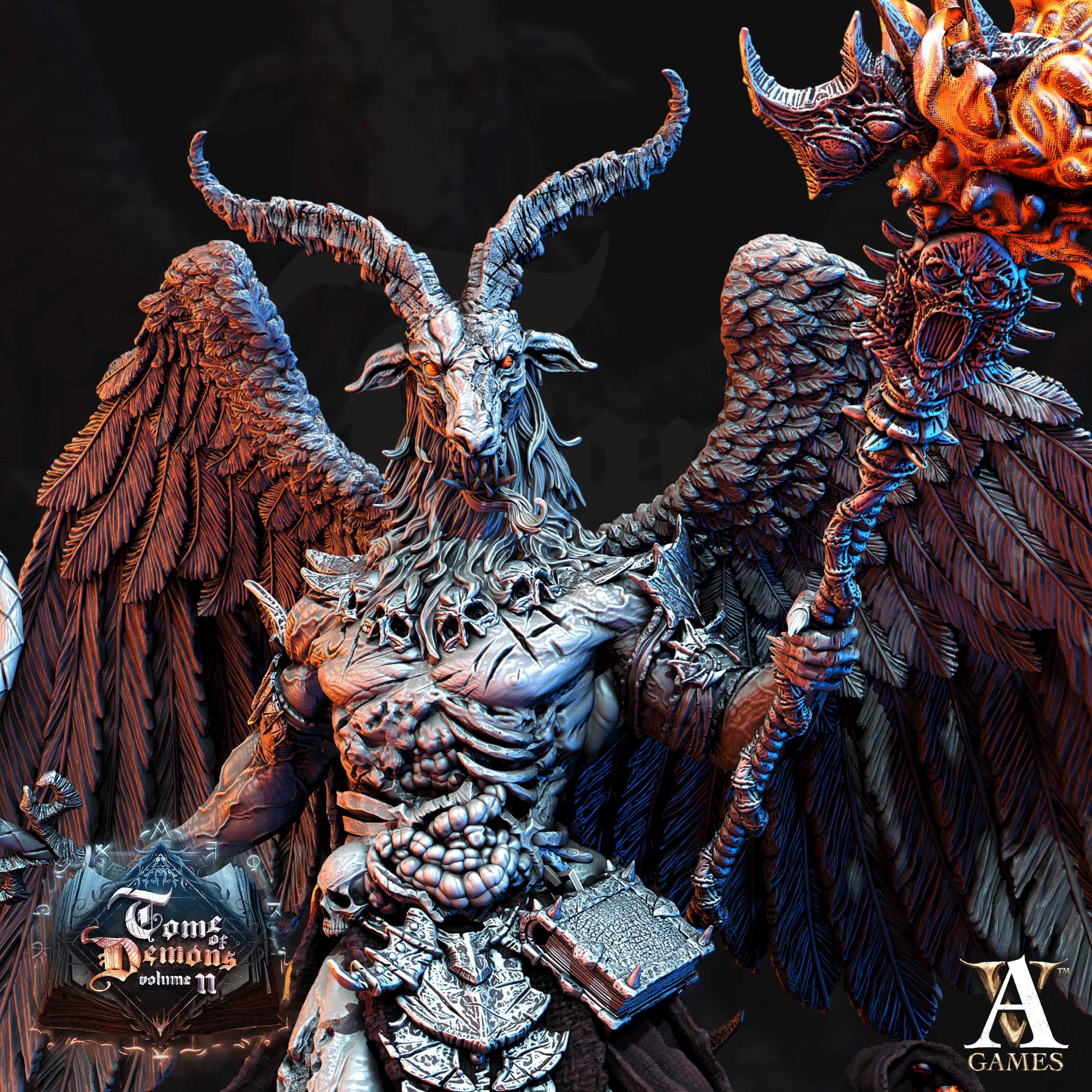 3D Printed Archvillain Games Tome of Demons Vol. II Adramal - Seneschal of Orcus 28mm 32mm D&D