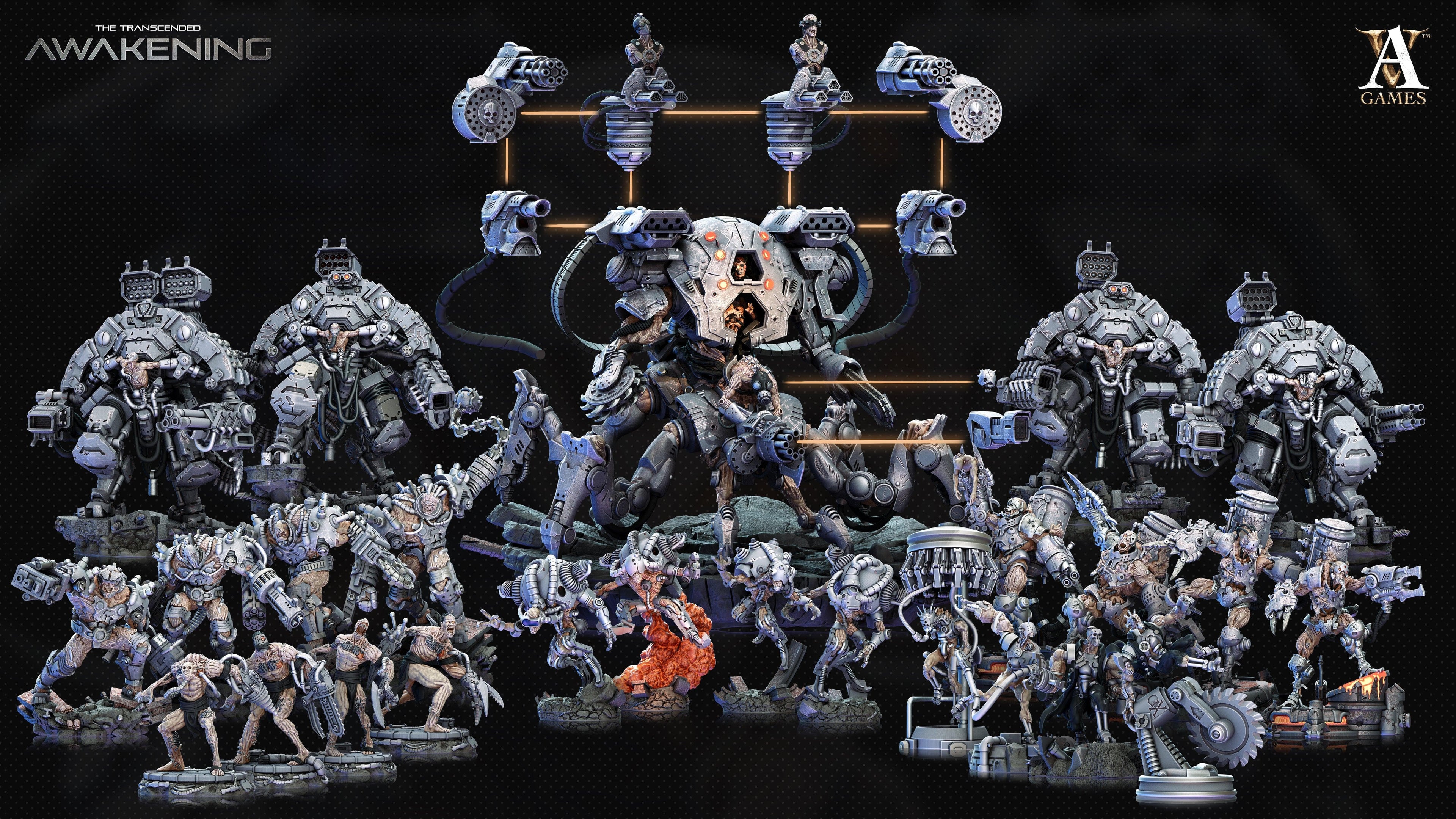 3D Printed Archvillain Games Trancended Reservoirs - The Transcended 28 32mm D&D