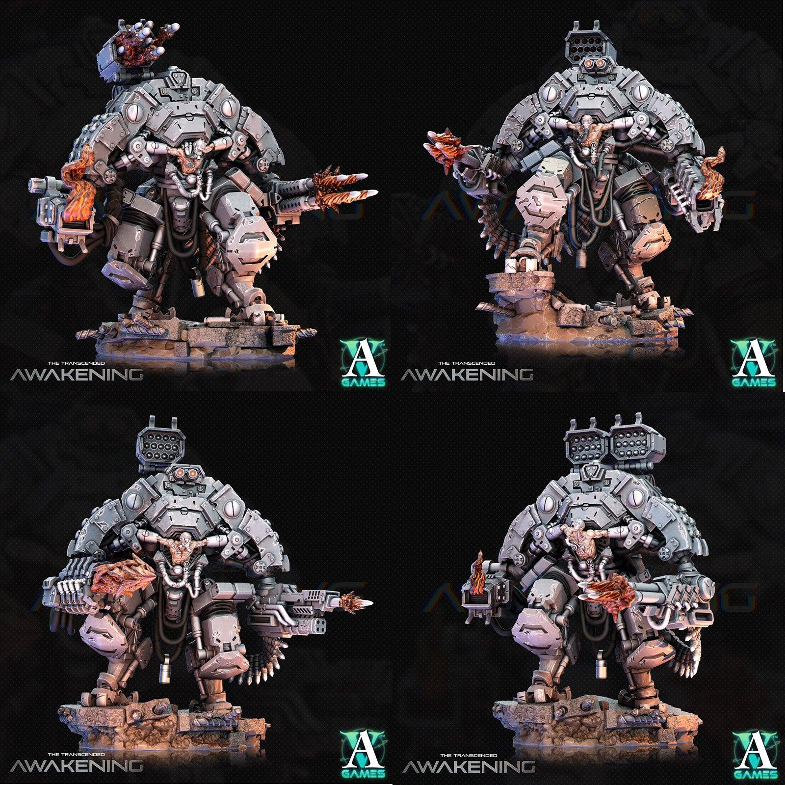 3D Printed Archvillain Games Trancended Vastators - The Transcended 28 32mm D&D