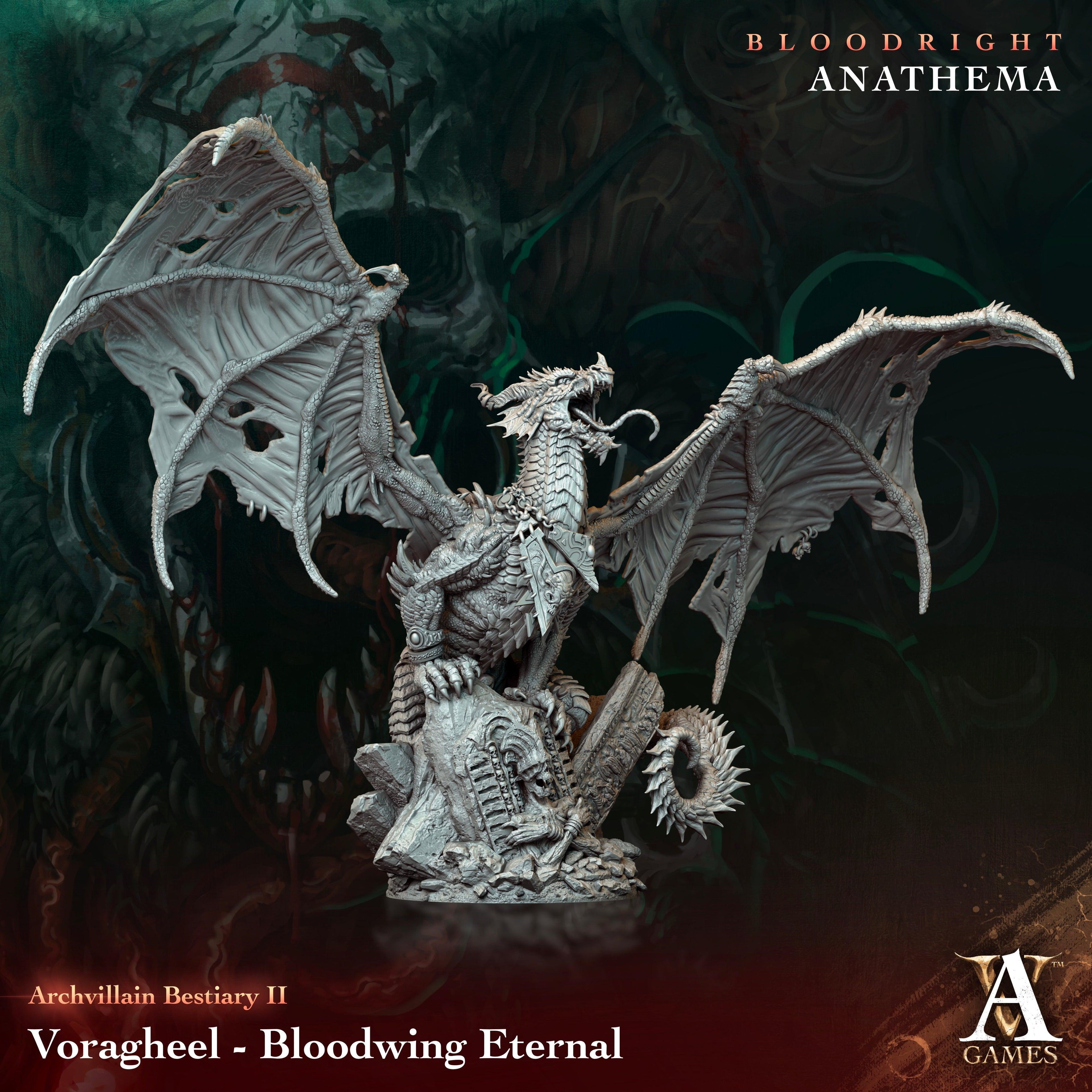 3D Printed Archvillain Games Voragheel - Bloodwing Eternal Archvillain Bestiary Vol. II 28 32mm D&D
