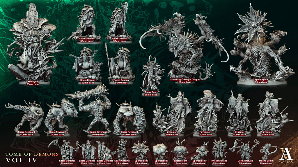 3D Printed Archvillain Games Ymircyne Tome of Demons Vol IV 28 32mm D&D