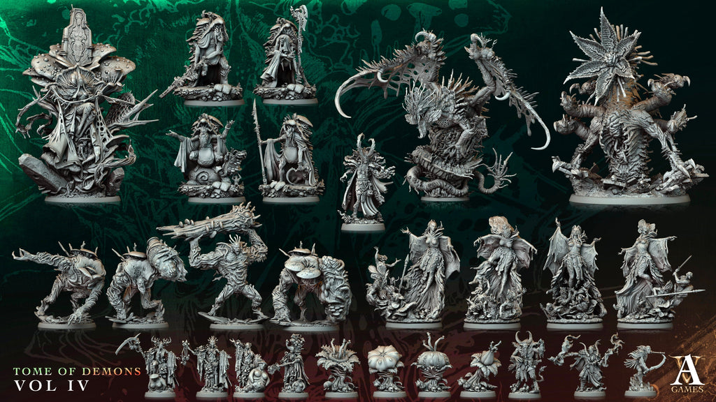 3D Printed Archvillain Games Sporebloom Tome of Demons Vol IV 28 32mm D&D