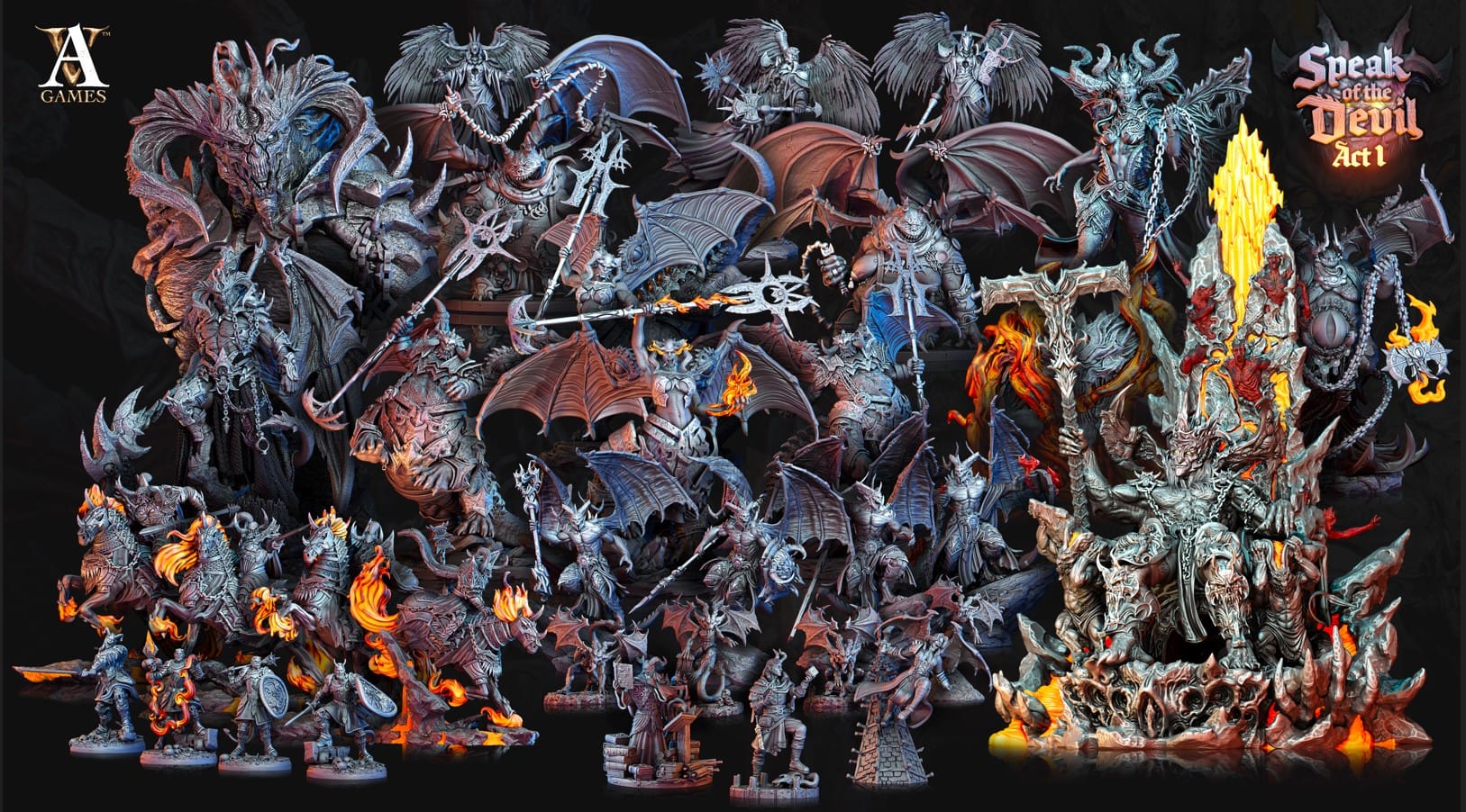 3D Printed Archvillain Games Yoronian Devil Speak of the Devil Act I 28 32mm D&D