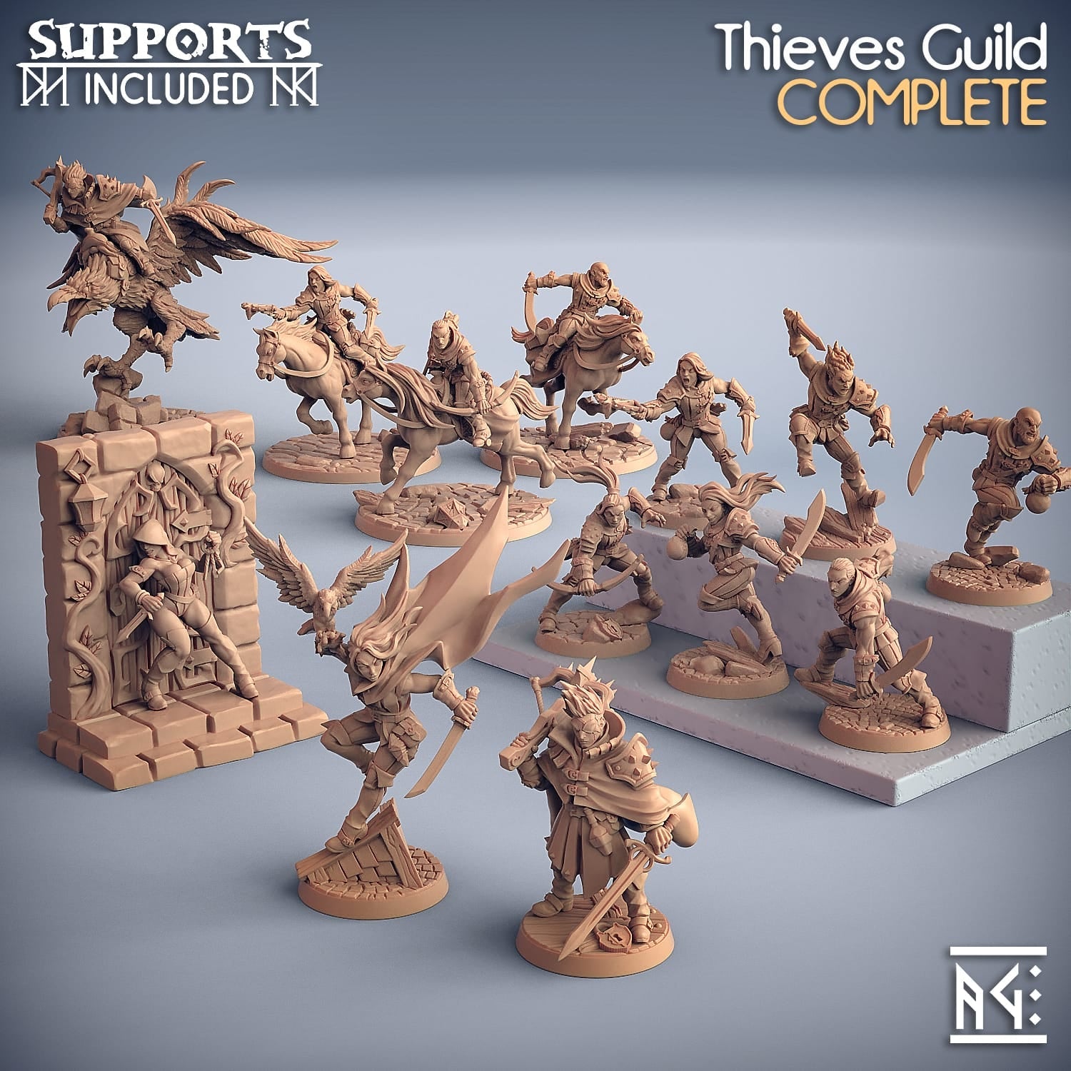 3D Printed Artisan Guild Shadowclaws the Dire Raven Thieves Guild 28mm 32mm