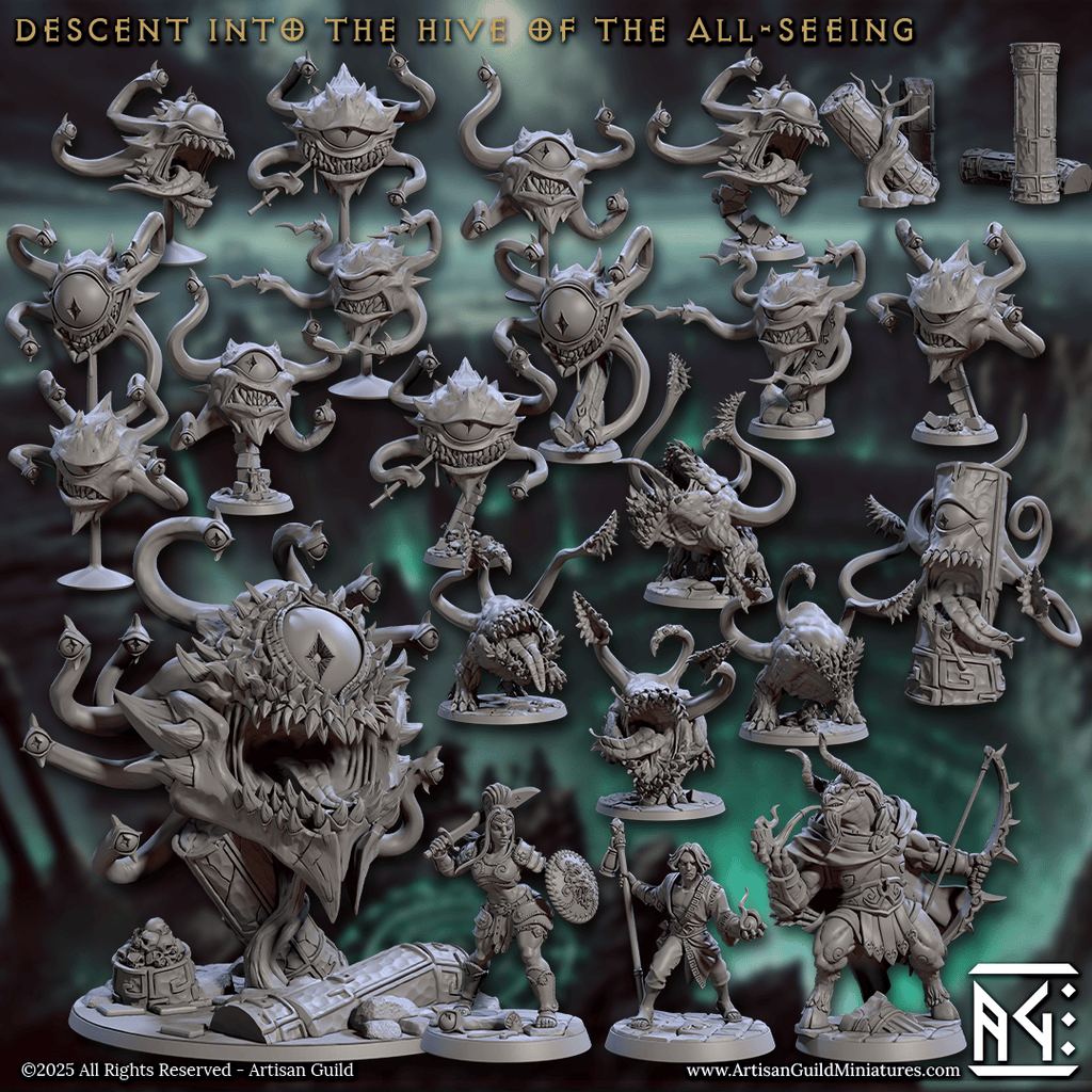 3D Printed Artisan Guild Pargus Young Scolar of Mythos Descent into the Hive of the All Seeing 28mm 32mm