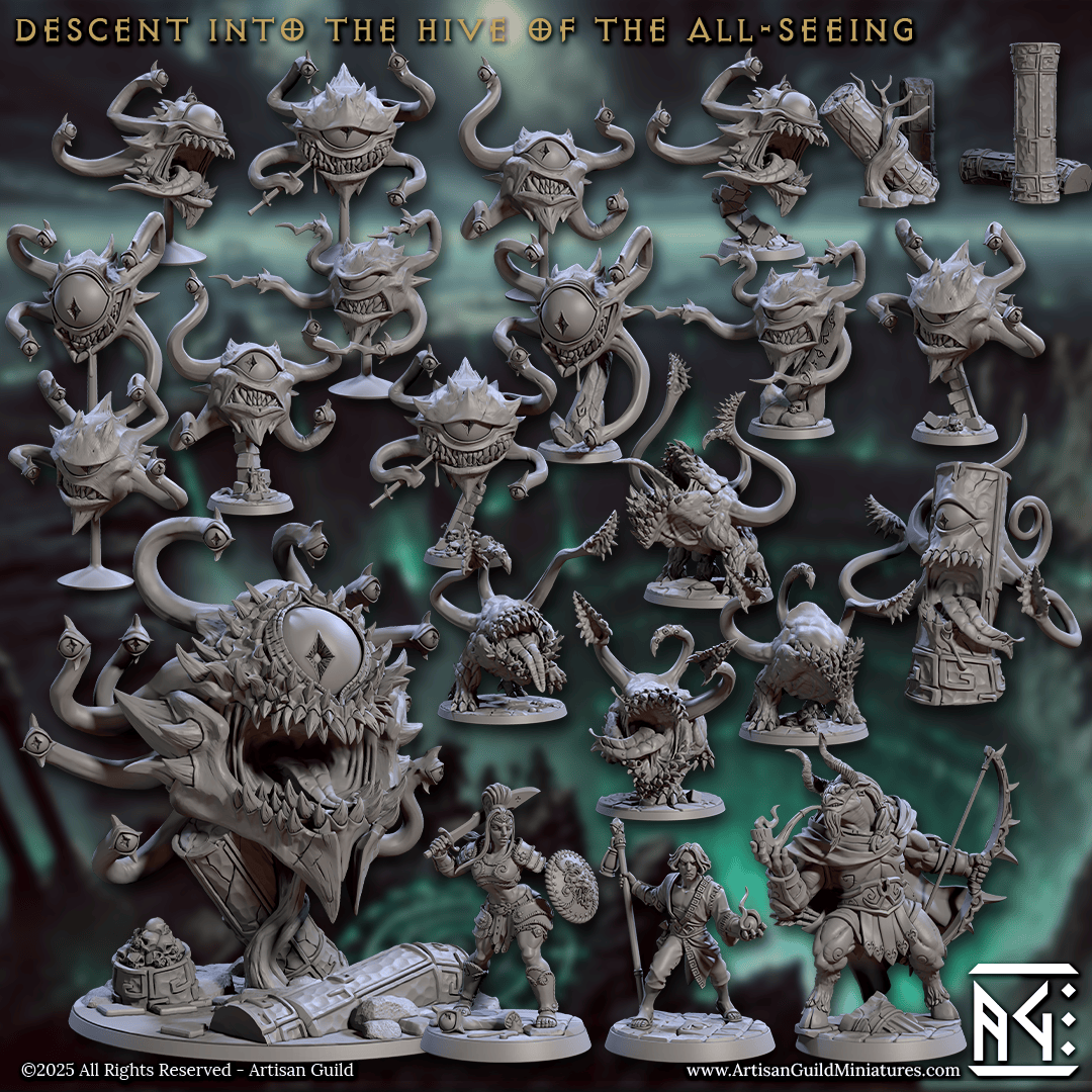 3D Printed Artisan Guild Arkos Minoc Bounty Hunter Descent into the Hive of the All Seeing 28mm 32mm