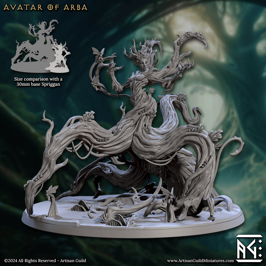3D Printed Artisan Guild Avatar of Arba Barkwraith Spriggans Set 28mm 32mm