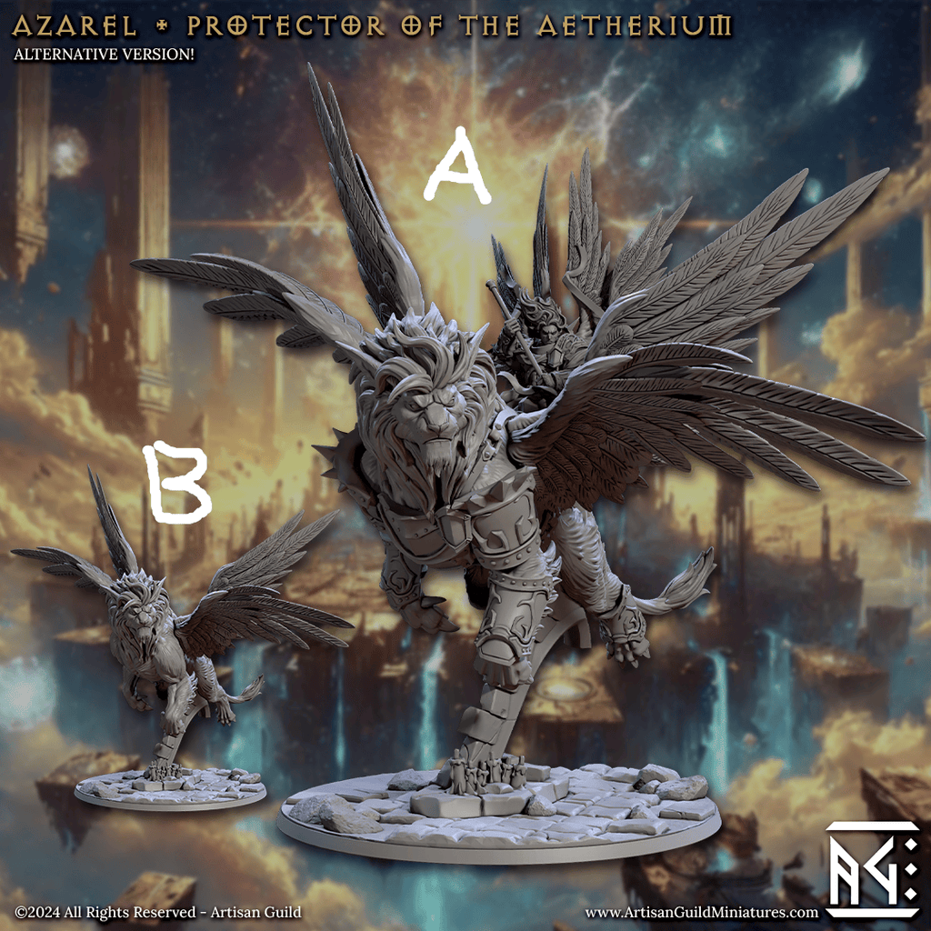 3D Printed Artisan Guild Azarel - Protector of the Aetherium Wrath of the Malakim Set 28mm 32mm
