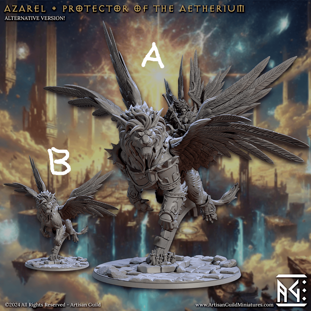 3D Printed Artisan Guild Azarel - Protector of the Aetherium Wrath of the Malakim Set 28mm 32mm