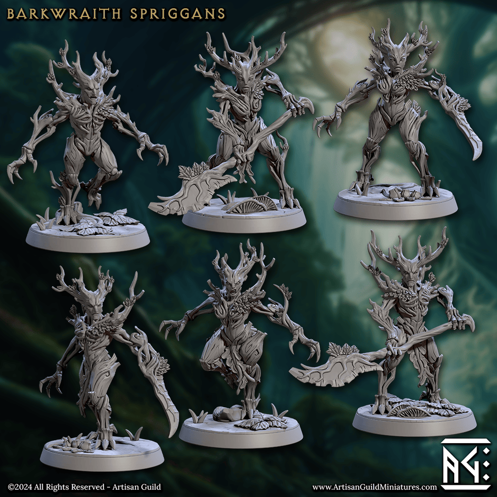 3D Printed Artisan Guild Barkwraith Spriggans Barkwraith Spriggans Set 28mm 32mm