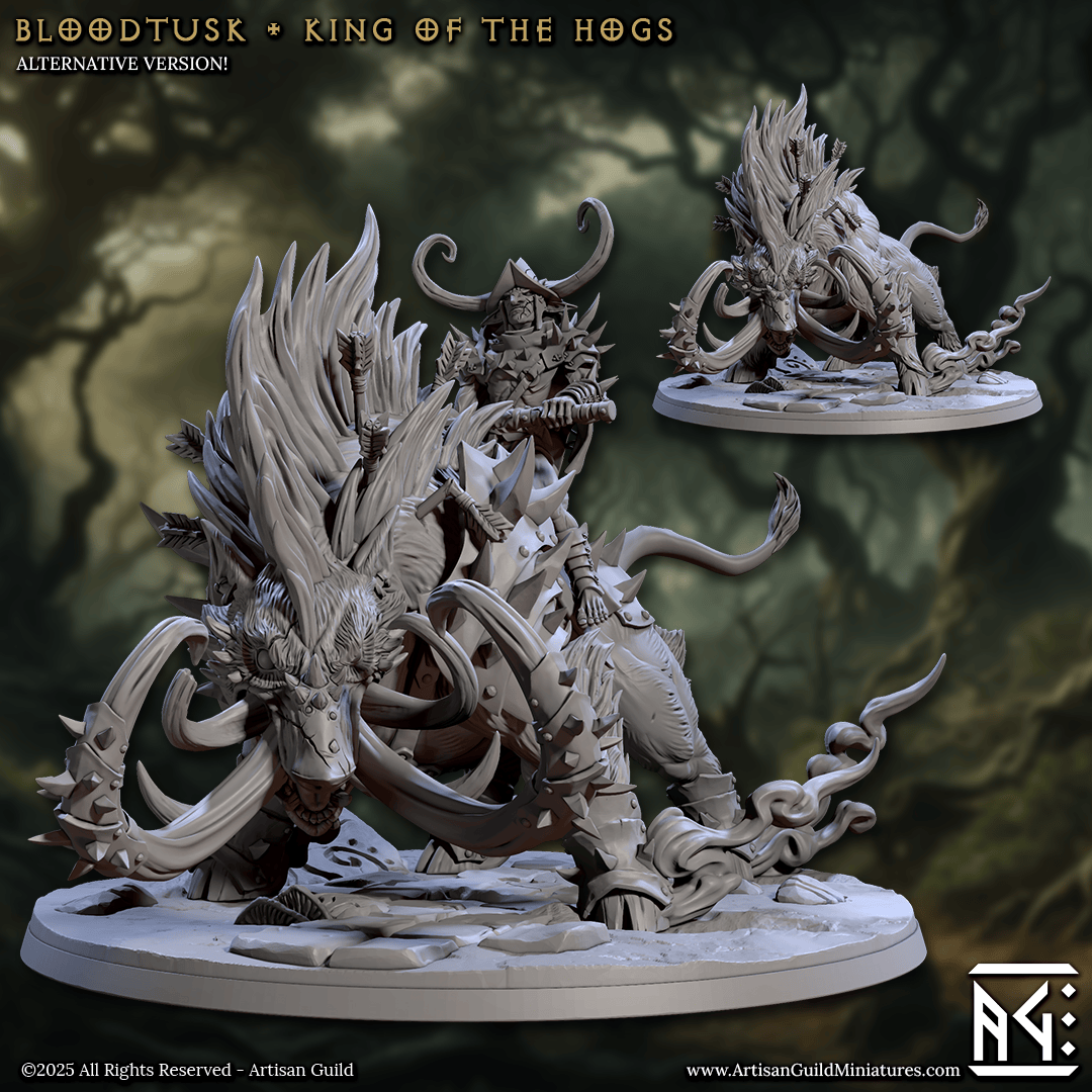3D Printed Artisan Guild Bloodtusk King of the Hogs Faldorn Hobgoblin Set 28mm 32mm