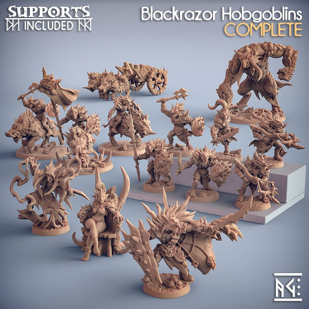 3D Printed Artisan Guild Standalone Blackrazor Weapons Blackrazor Hobgoblins 28mm 32mm