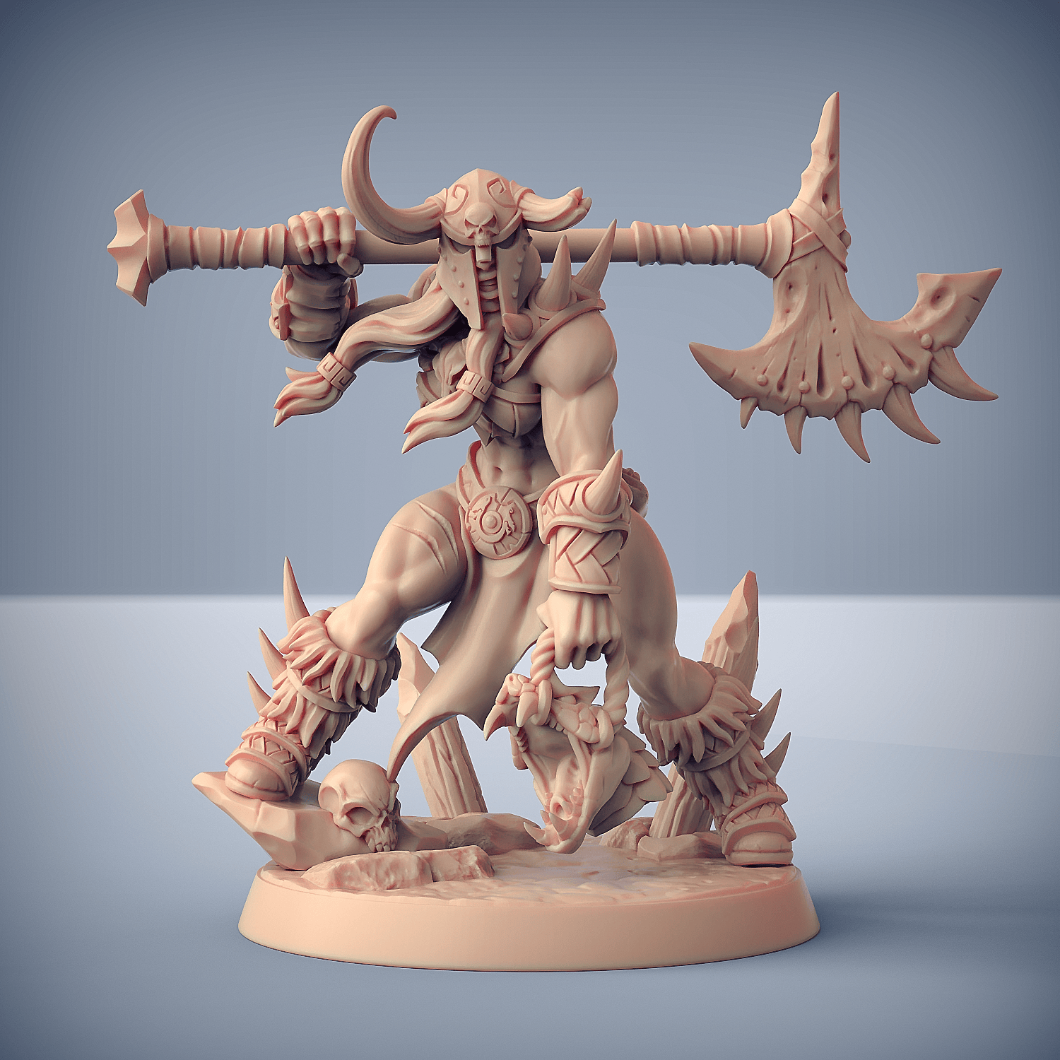 3D Printed Artisan Guild Brunilde Snakeslayer Dragonpeak Barbarians 28mm 32mm