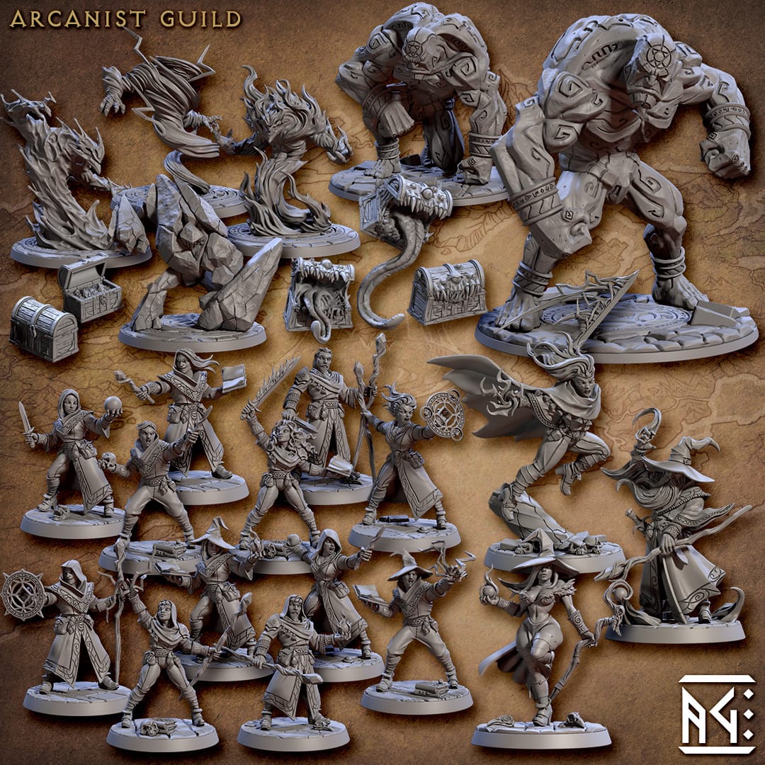 3D Printed Artisan Guild Cornelius Greathat Arcanists Guild 28mm 32mm