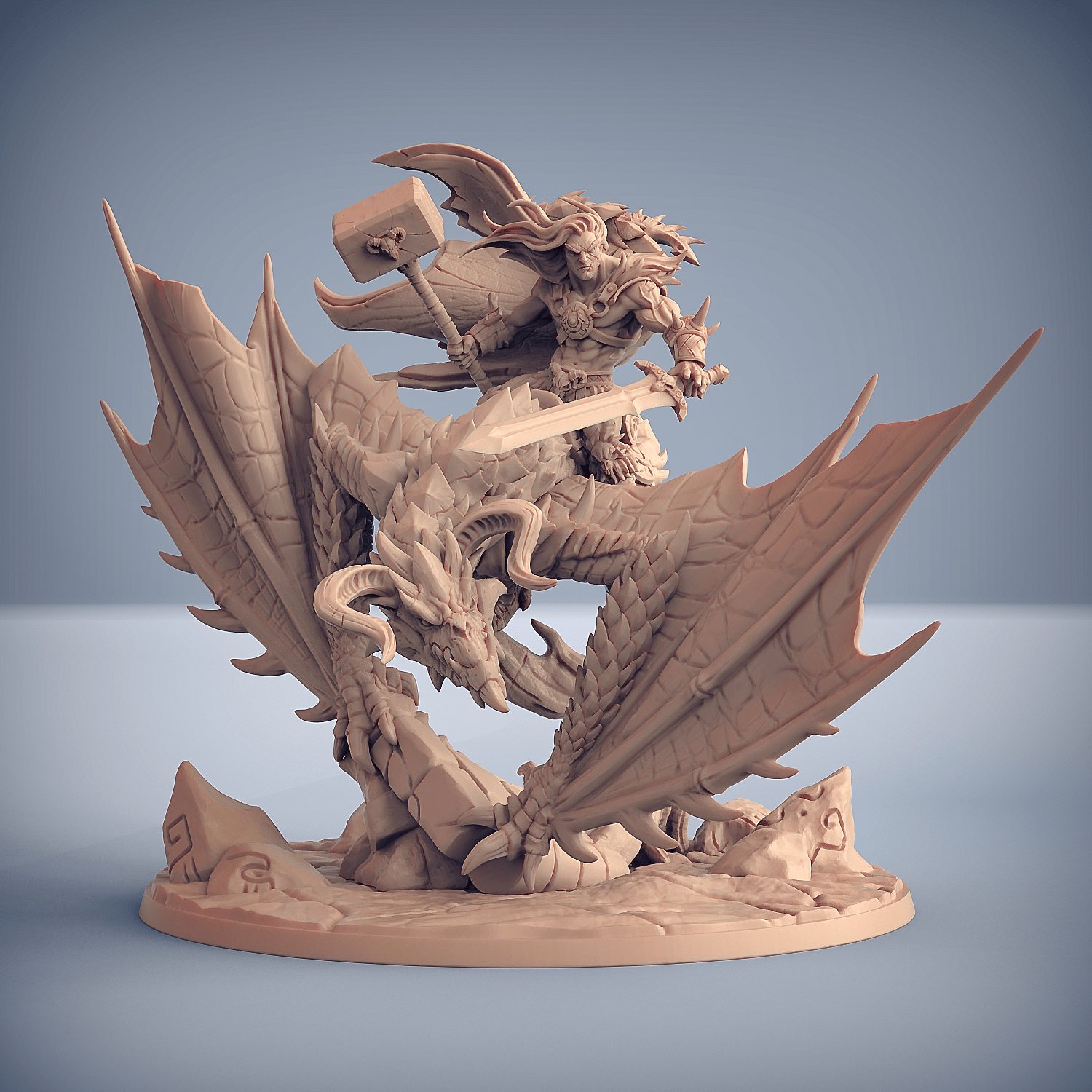 3D Printed Artisan Guild Dragonpeak Wyvern Dragonpeak Barbarians 28mm 32mm