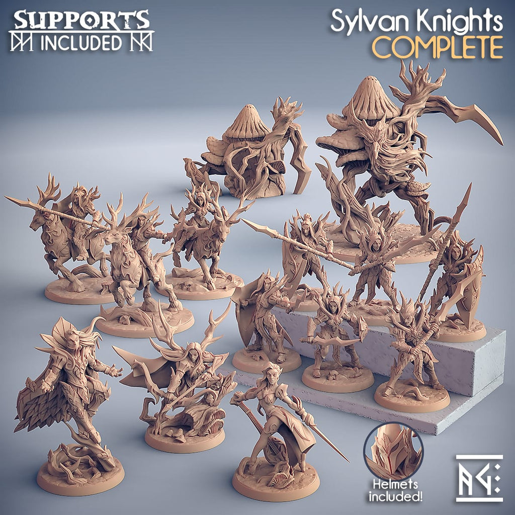 3D Printed Artisan Guild Sylvan Stag Rider Sylvan Knights 28mm 32mm