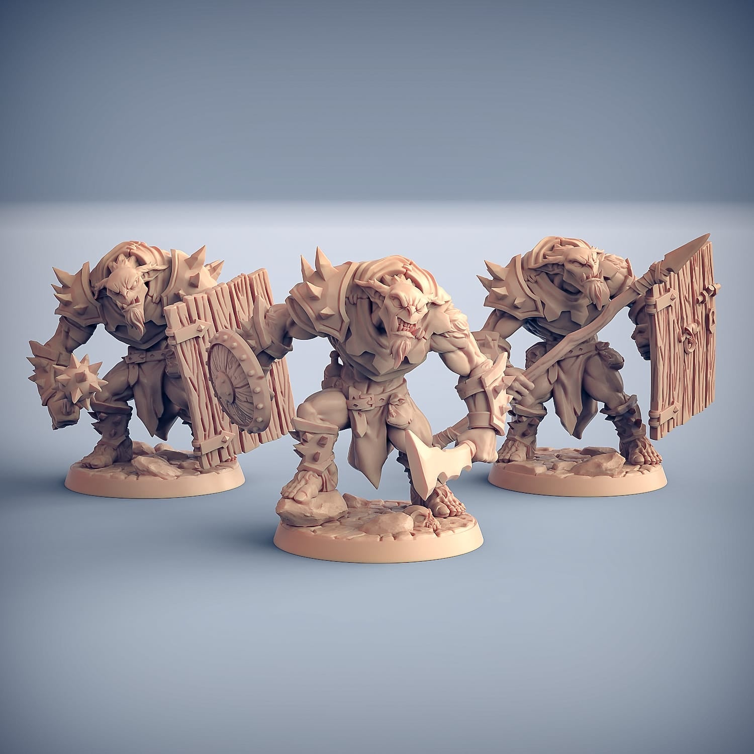 3D Printed Artisan Guild Great Goblin Thugs Set 28mm 32mm