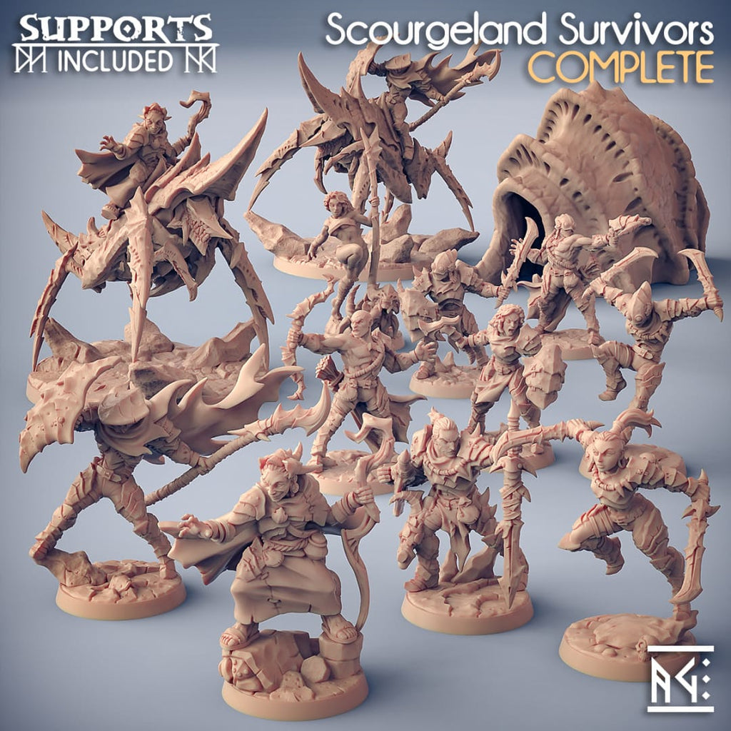 3D Printed Artisan Guild Battle Prawn Zeek Mounted Heroes Scourgeland Survivors 28mm 32mm