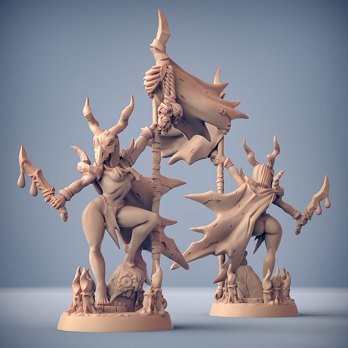 3D Printed Artisan Guild Ishtarra the Plague Queen - Kobald Pinup Plague Mine Kobolds 28mm 32mm