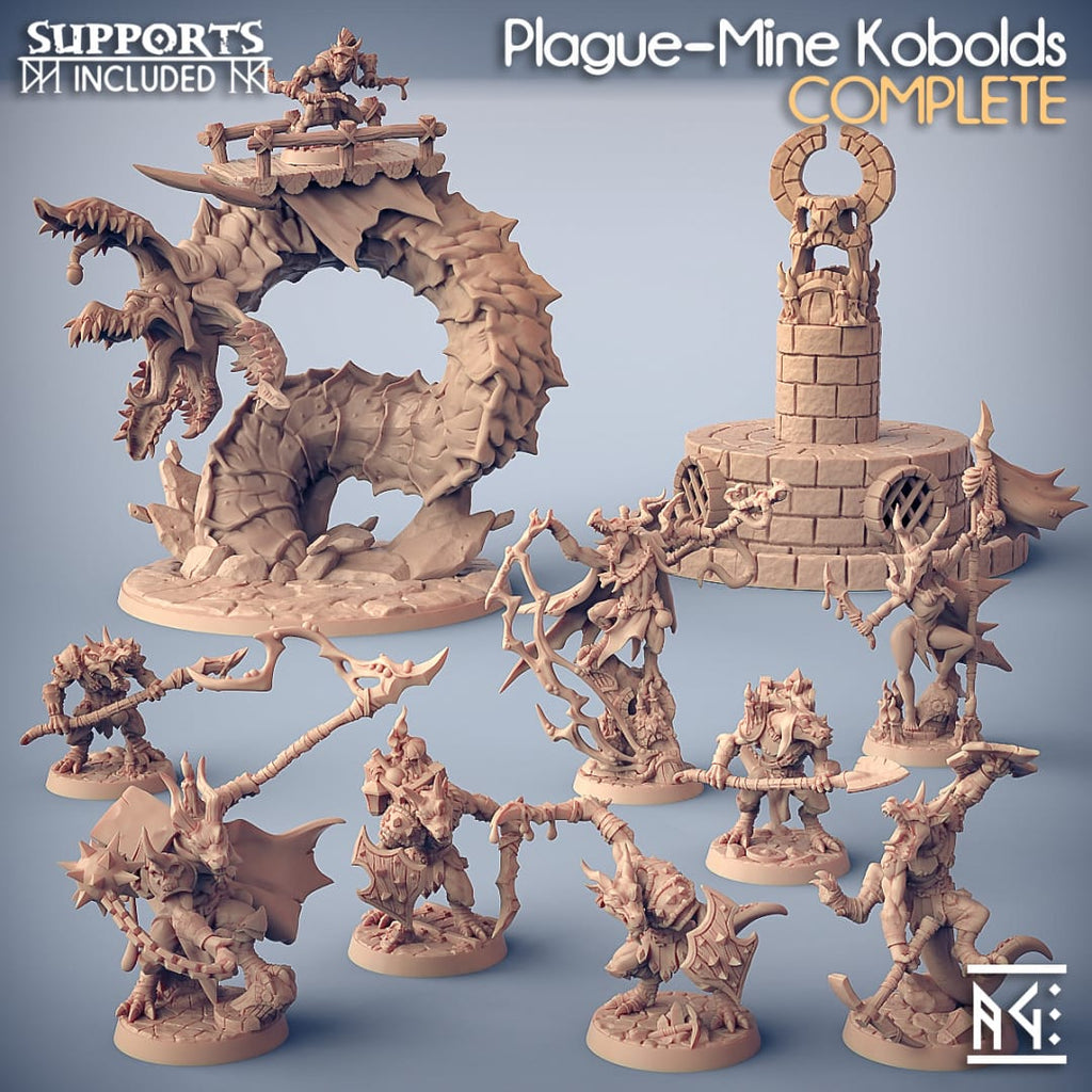 3D Printed Artisan Guild Kobold Weapons Rack Plague Mine Kobolds 28mm 32mm