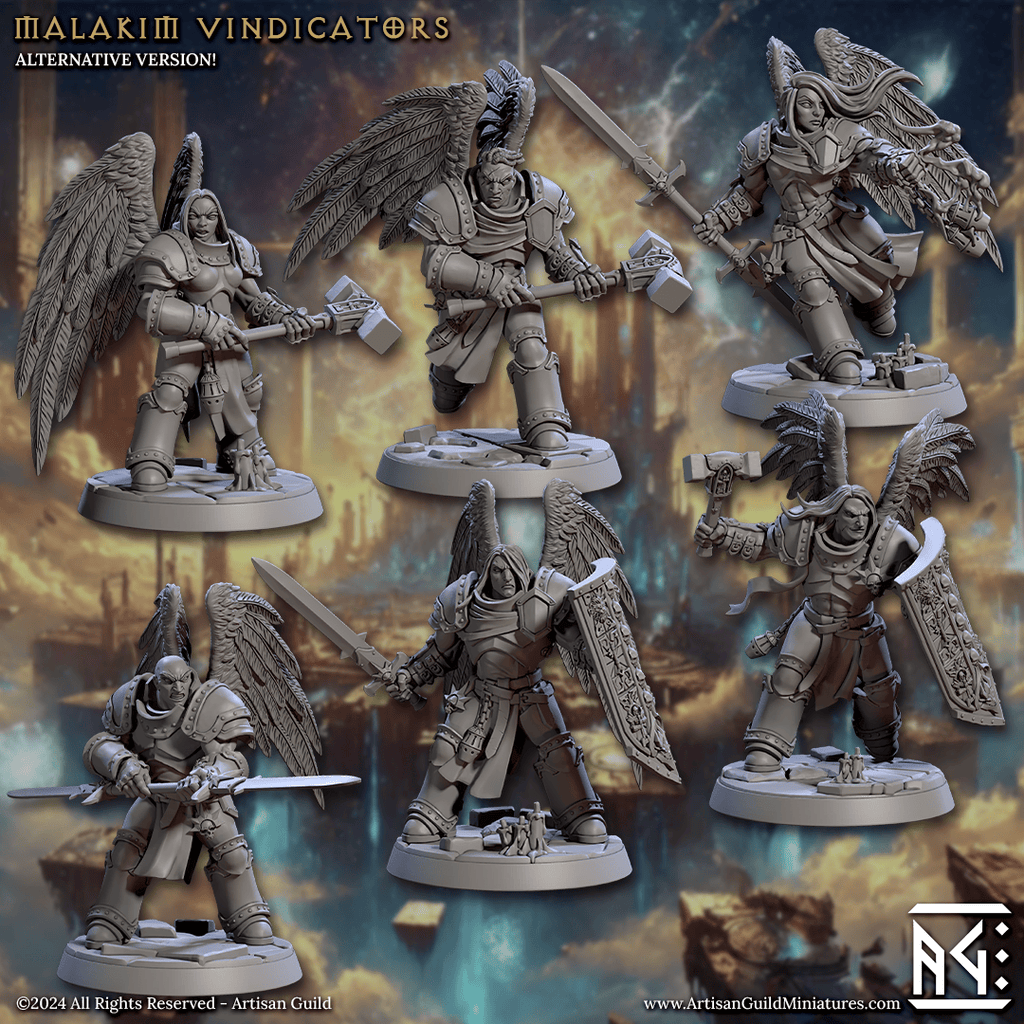 3D Printed Artisan Guild Malakim Vindicators Wrath of the Malakim Set 28mm 32mm