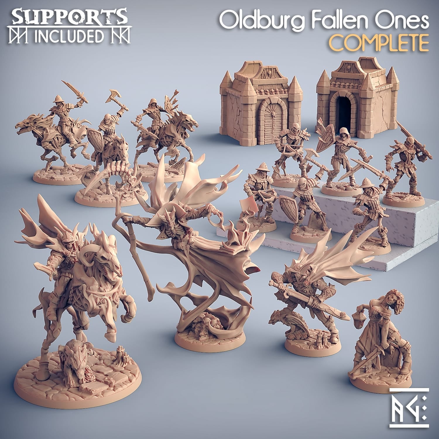 3D Printed Artisan Guild Oldburg Fallen Ones Weapons Oldburg Fallen Ones 28mm 32mm