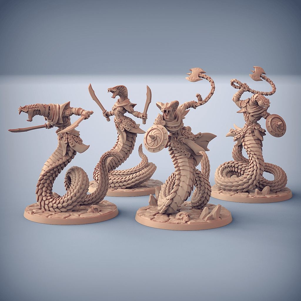 3D Printed Artisan Guild Nagarot Crawlers & Giant Snakes Maneaters Nagarots 28mm 32mm