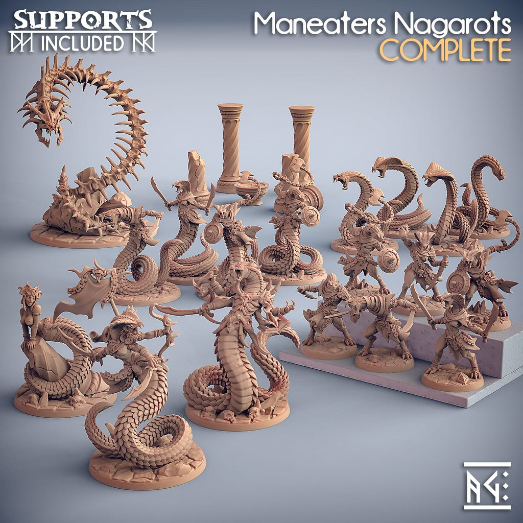 3D Printed Artisan Guild Nargskerak Darkscale Maneaters Nagarots 28mm 32mm