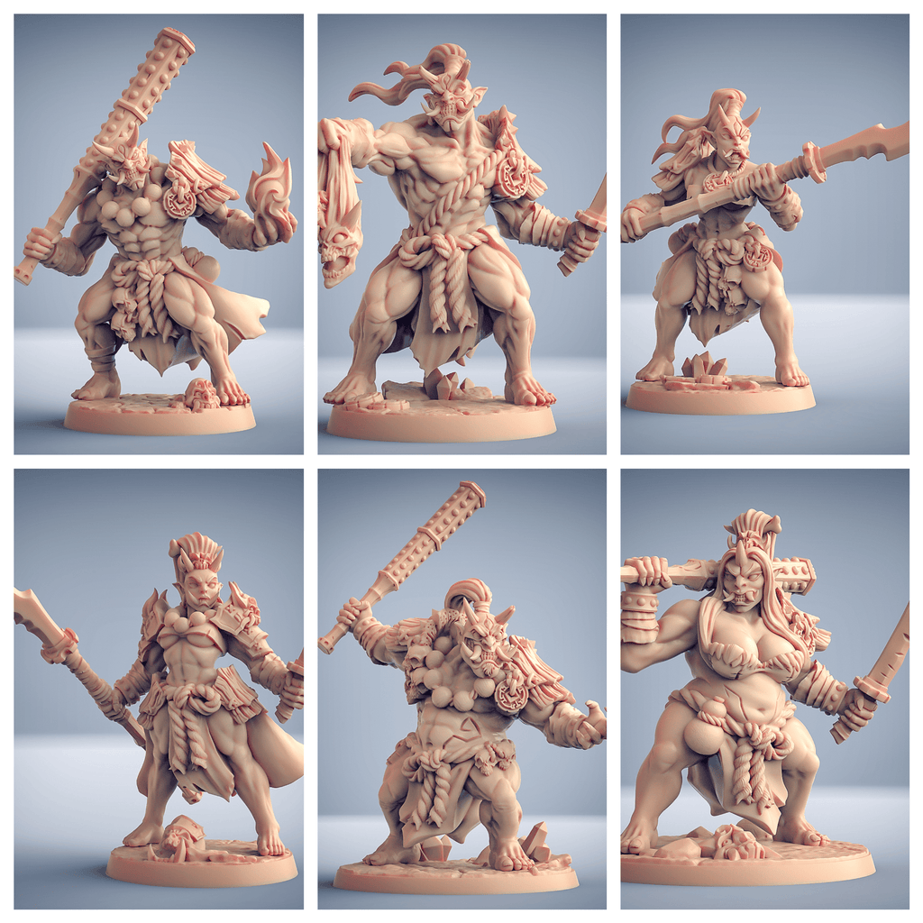 3D Printed Artisan Guild Oni Grunt Set Oni Clan 28mm 32mm