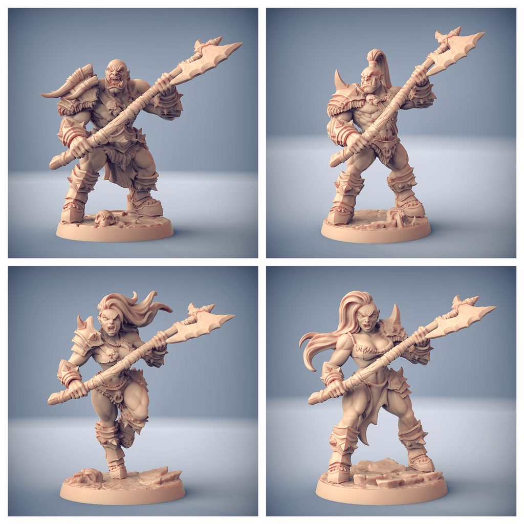 3D Printed Artisan Guild Orc Barbarian Hand+Weapons Orc Barbarians Set  28mm 32mm