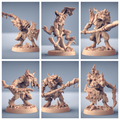 3D Printed Artisan Guild Plague Mine Kobolds Set Plague Mine Kobolds 28mm 32mm