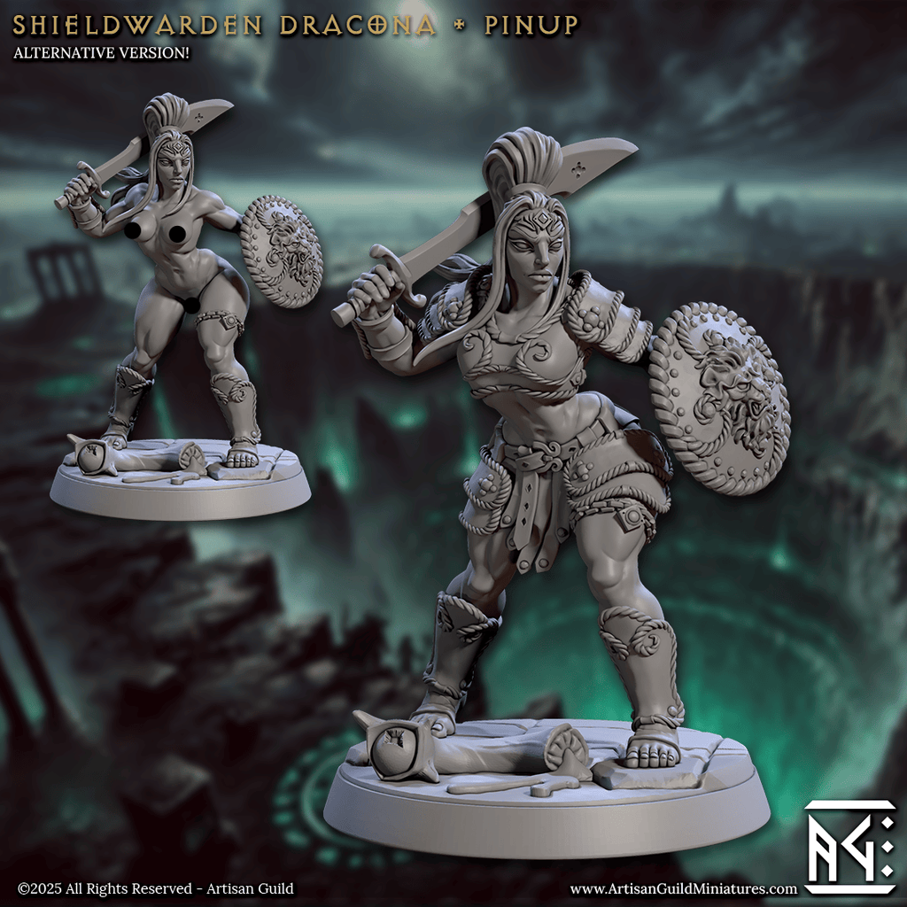 3D Printed Artisan Guild Shieldwarden Dracona Descent into the Hive of the All Seeing 28mm 32mm