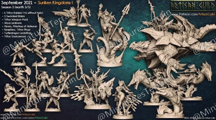 3D Printed Artisan Guild Siryus Jurabane Sunken Kingdom 28mm 32mm