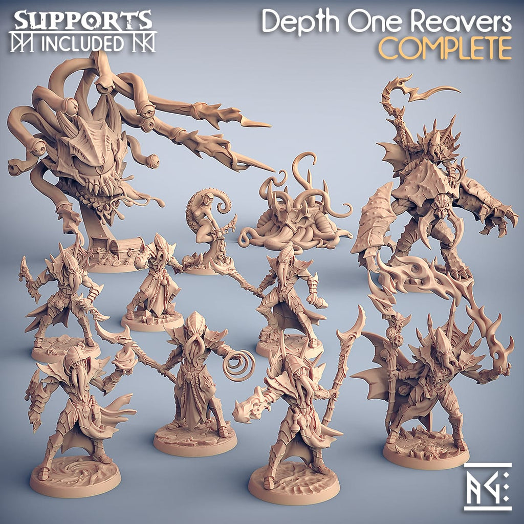 3D Printed Artisan Guild Slathos on Hive Colossus Depth Ones Set 28mm 32mm