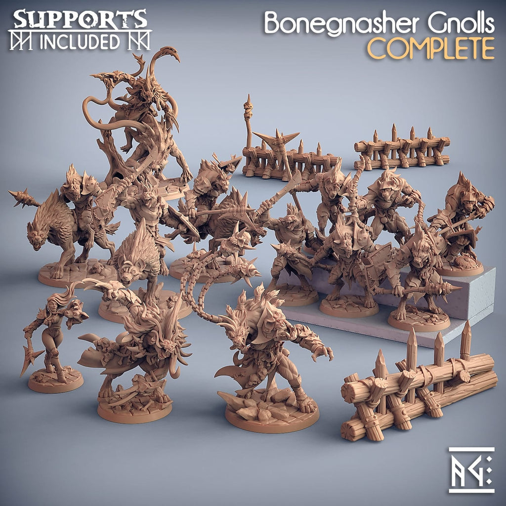 3D Printed Artisan Guild Stalkerfiend Bonegnasher Gnolls 28mm 32mm