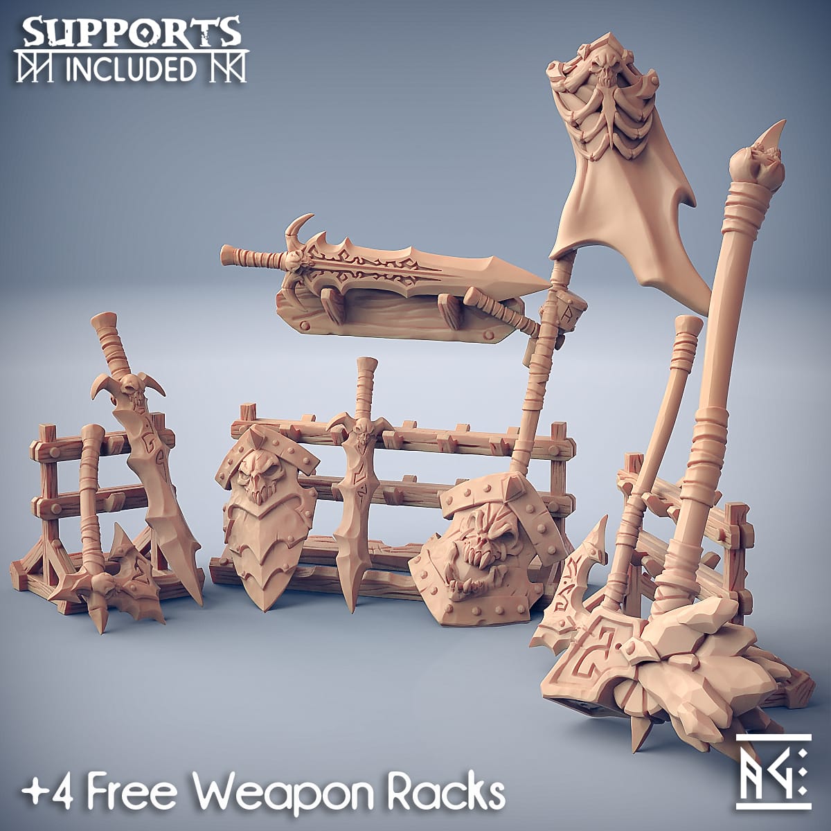 3D Printed Artisan Guild Standalone Frostmetal Clan (Unsupported) Frostmetal Clan 28mm 32mm