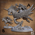 3D Printed Artisan Guild Tempest the Celestial Steed Vanguard Fighters Set 28mm 32mm