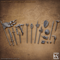 3D Printed Artisan Guild Vanguard Fighters Weapon Racks Vanguard Fighters Set 28mm 32mm