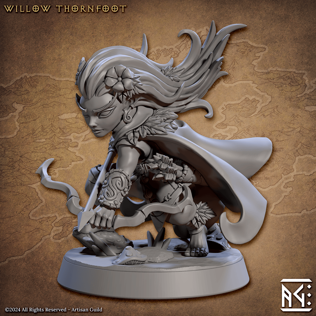 3D Printed Artisan Guild Willow Thornfoot Deeproot Lurikeen Set 28mm 32mm